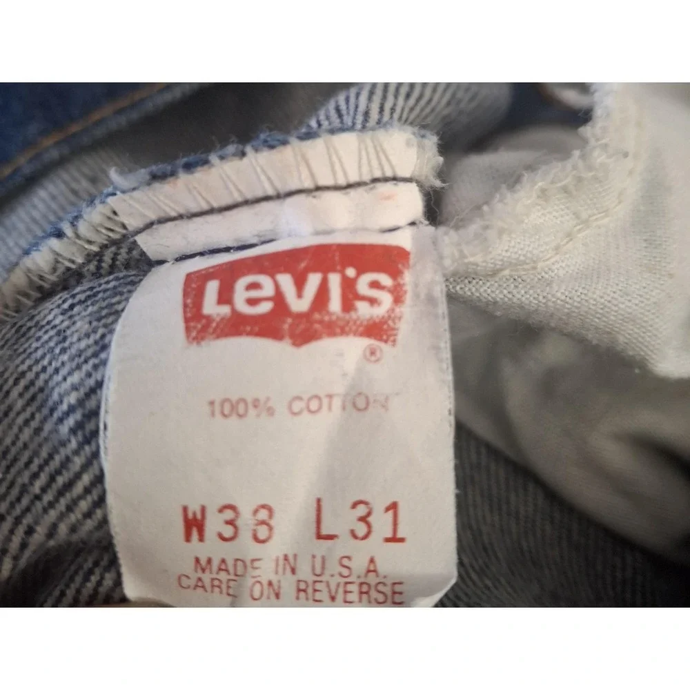 Vintage Levi's 517 Jeans Mens 38x31 (36x30) Blue Bootcut Made USA Orange Tab 90s